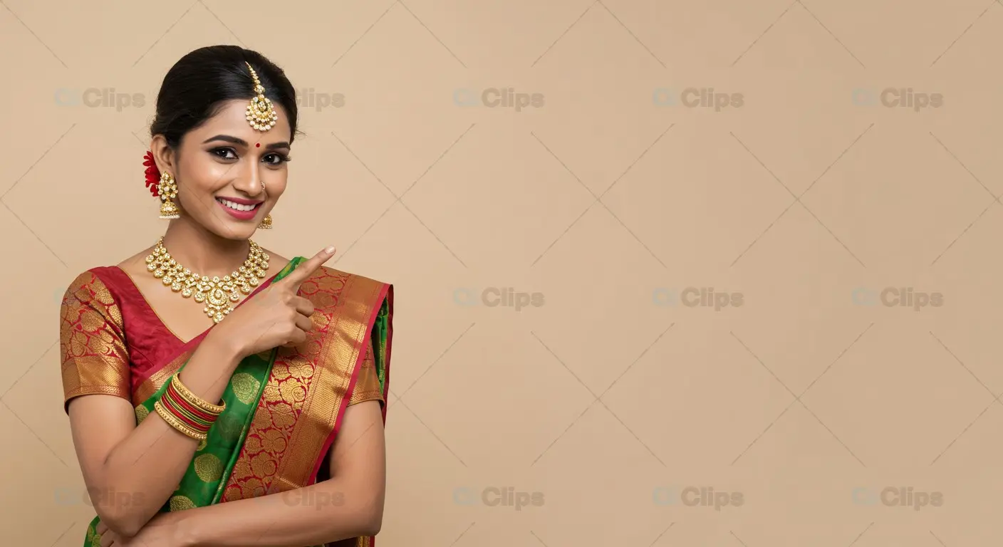 Heritage Portrait with Classical Indian Ornaments