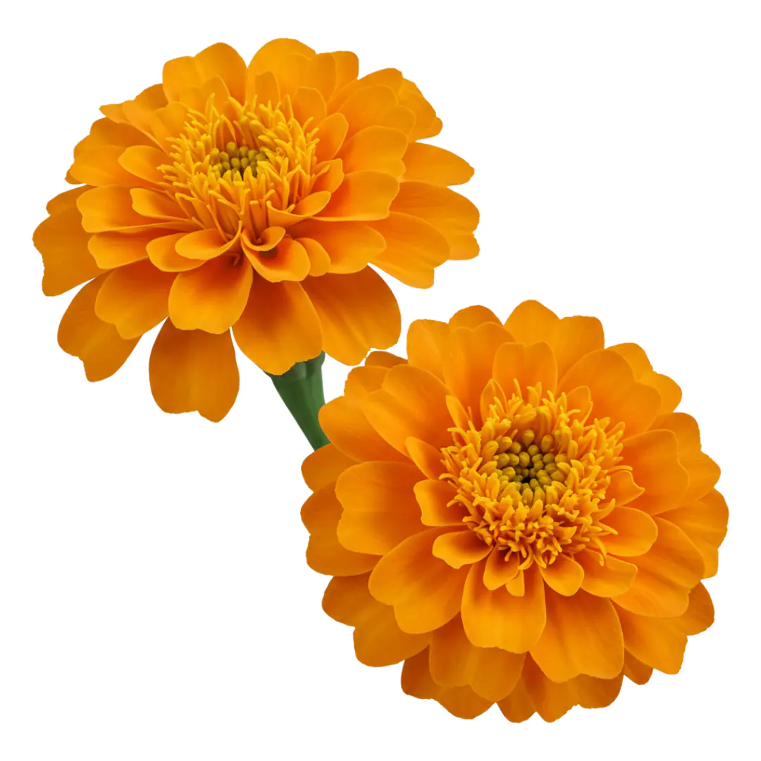 Marigold Flowers PNG Clipart for Festive and Decorative Designs