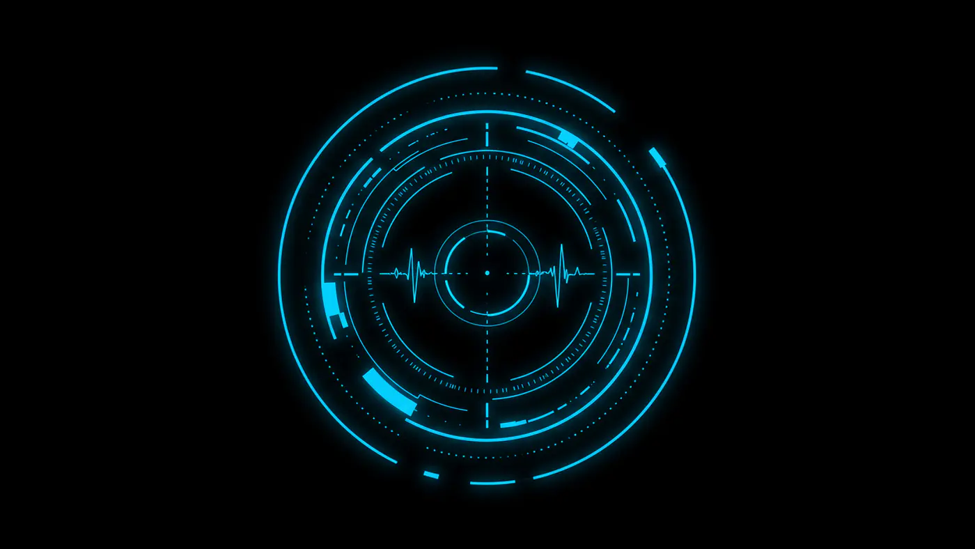 Heartbeat Style Futuristic HUD Circle Design