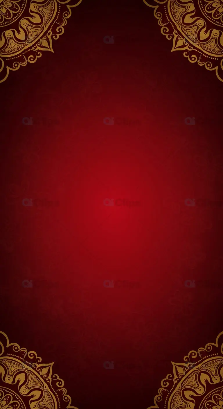 Red and Gold Mandala Background