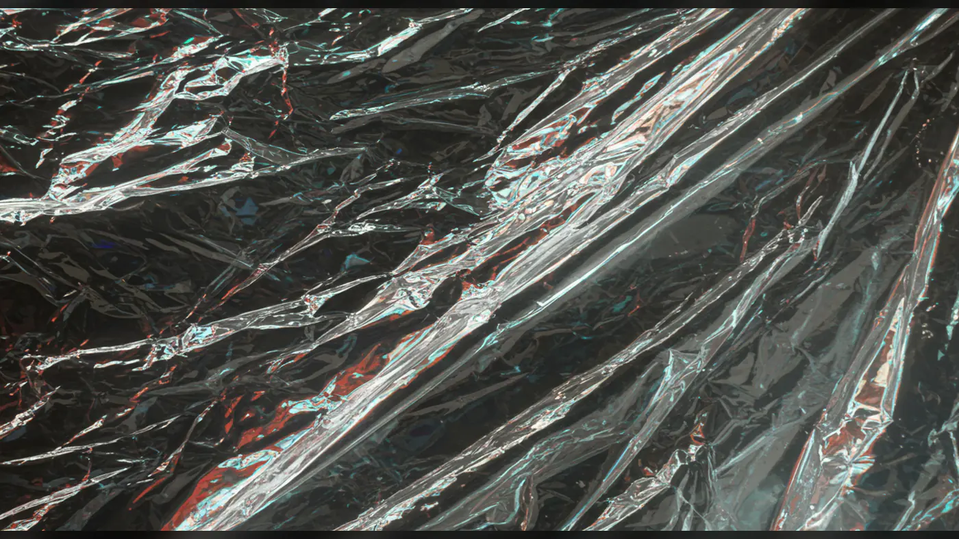 Crinkled Foil Texture Metallic Reflective Background