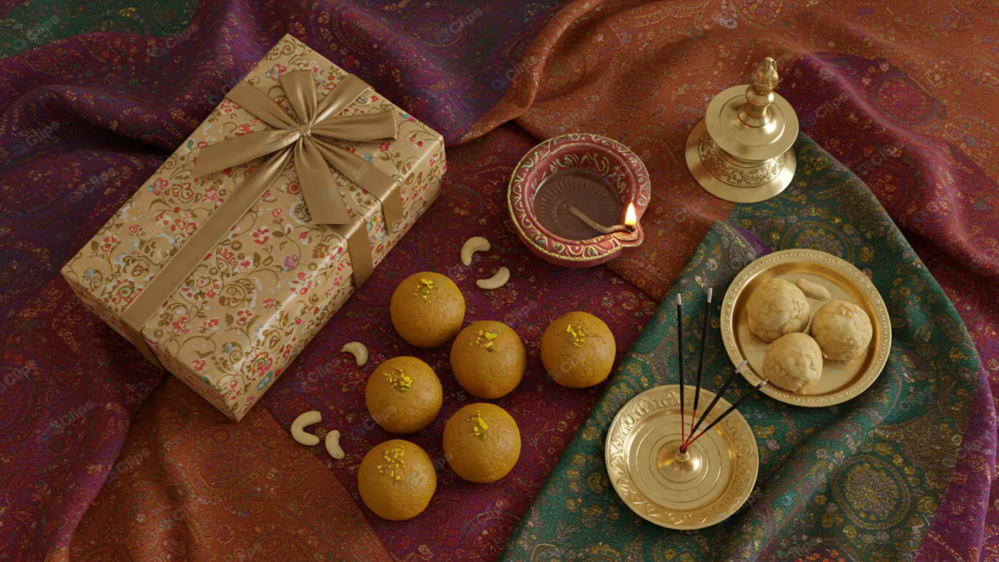 Festive Diwali Offerings Arrangement