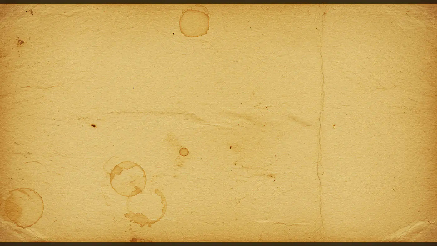 Old Vintage Paper Texture with Soft Coffee Ring Stains