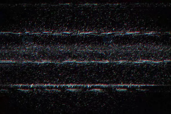 "Static Glitch Effect Overlay with Distorted Noise Animation"