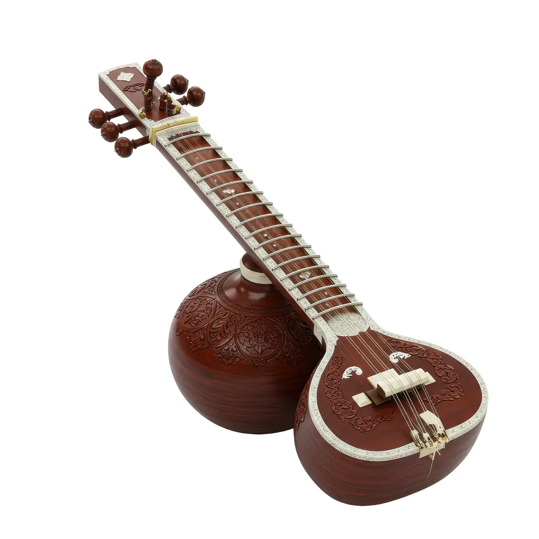 Veena PNG – Elegant Indian Carnatic Instrument Illustration