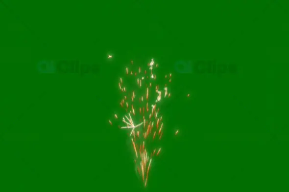 Fireworks Burst Animation on Green Screen