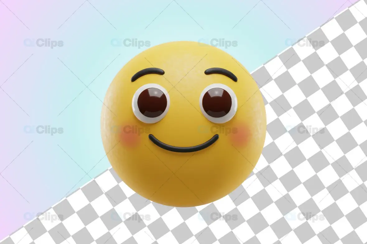 Gentle Smile 3D Emoji