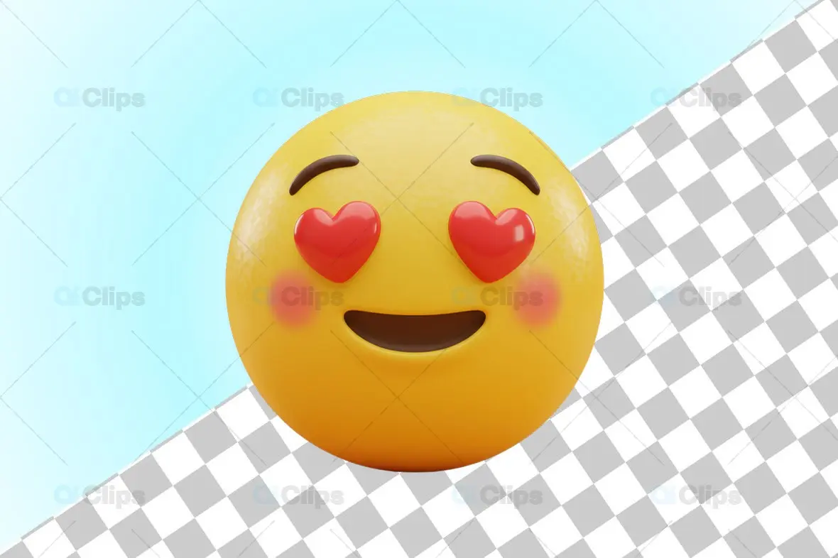 Heart Eyes Love 3D Emoji