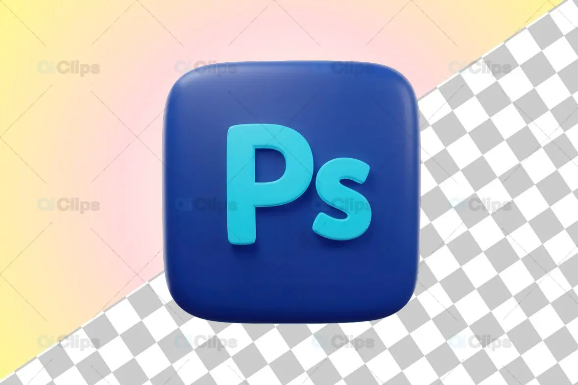 3D Photoshop "Ps" Icon