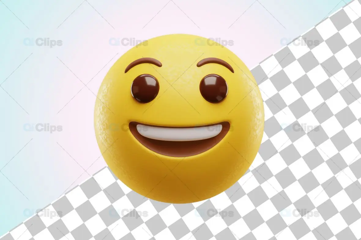 Smiling 3D Emoji Illustration