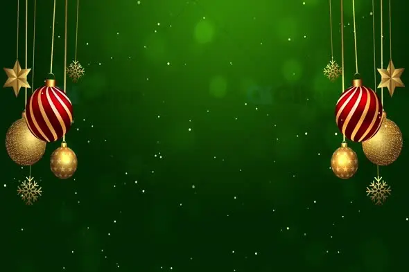 Festive Christmas Background with Ornaments