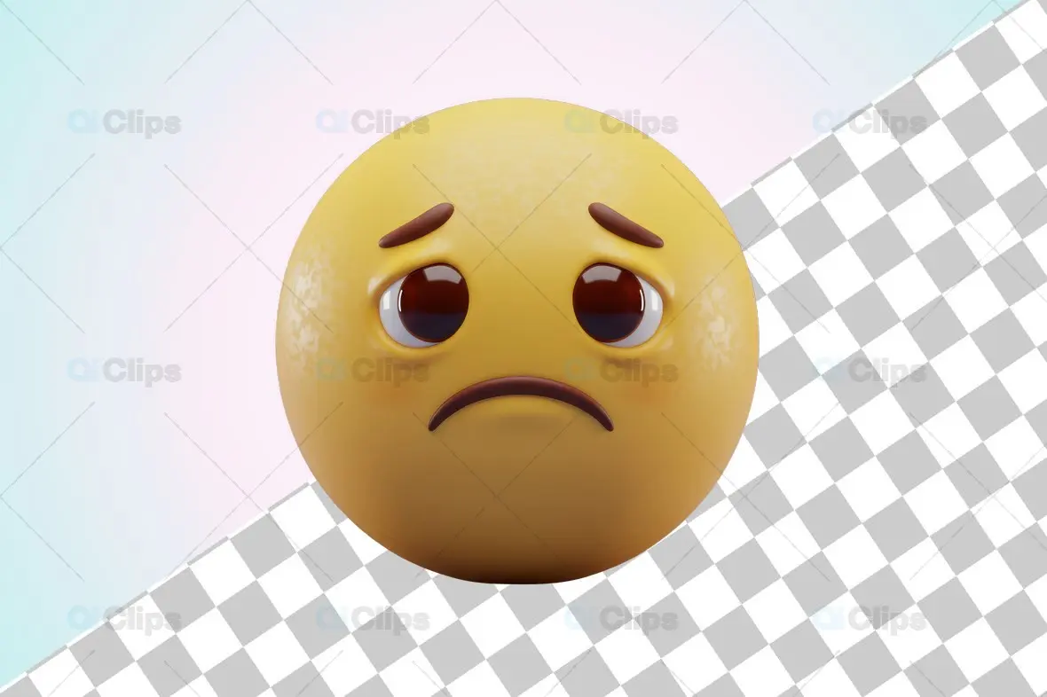 Crying Sad Face 3D Emoji