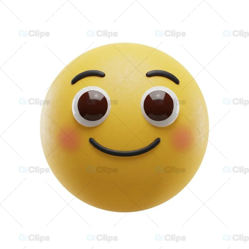 Gentle Smile 3D Emoji