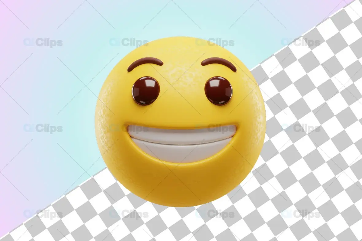 Grinning 3D Emoji Design