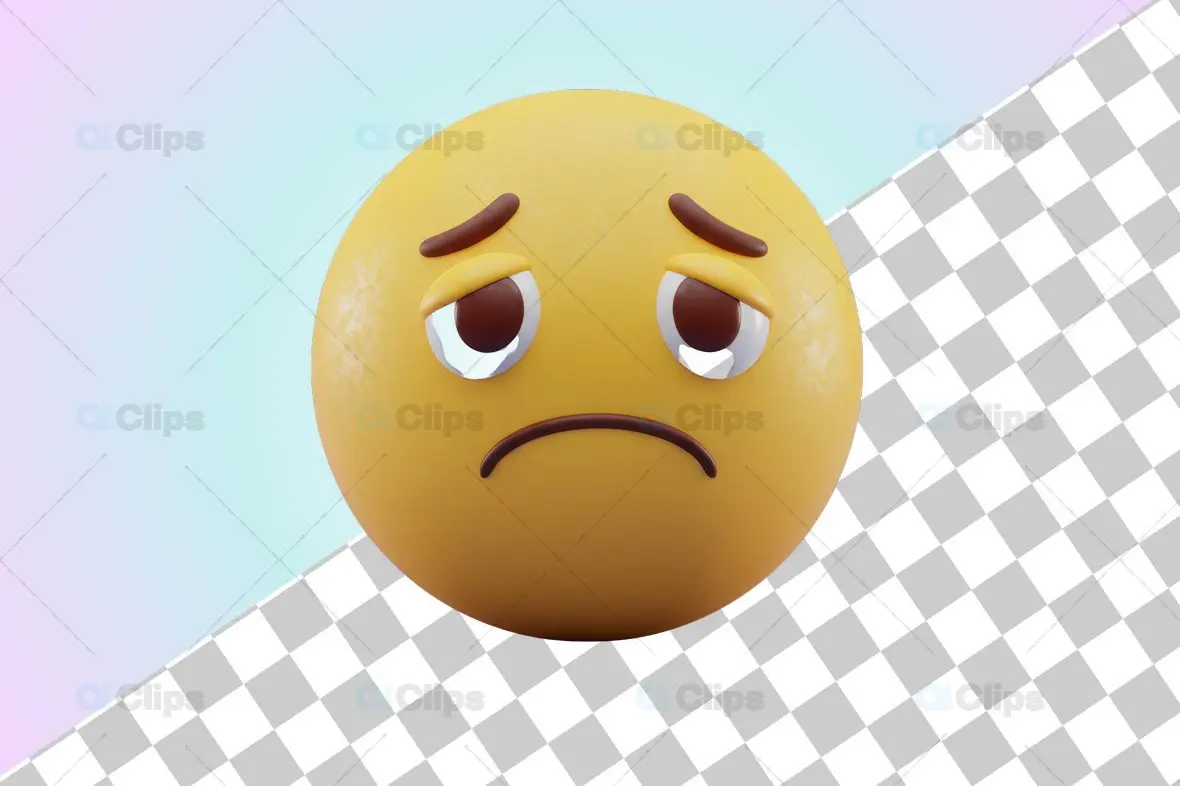 Sad Tearful 3D Emoji