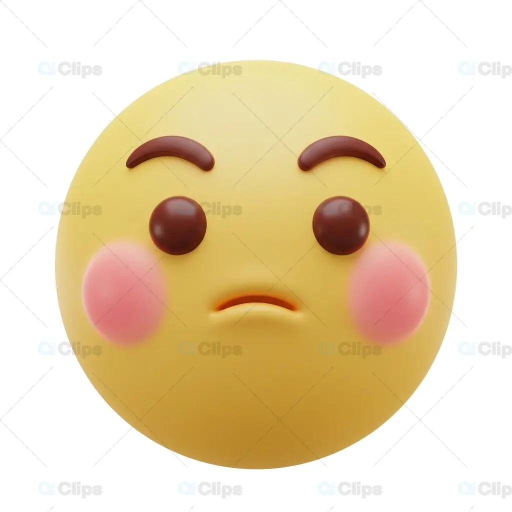 Blushing 3D Emoji