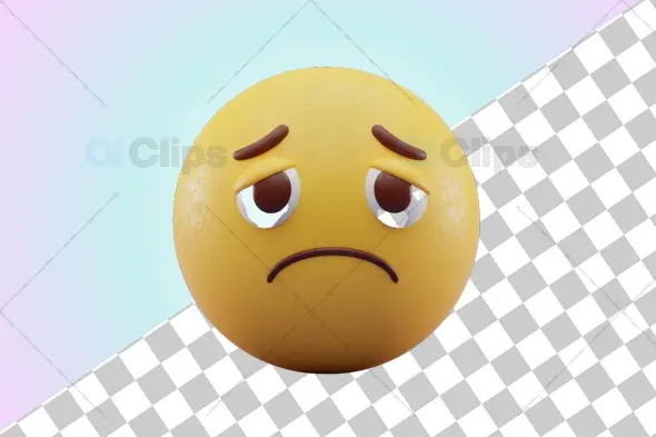 Sad Tearful 3D Emoji
