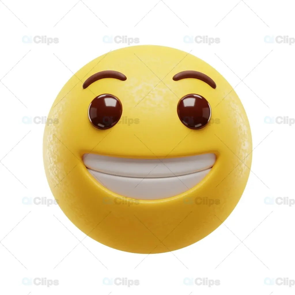 Grinning 3D Emoji Design
