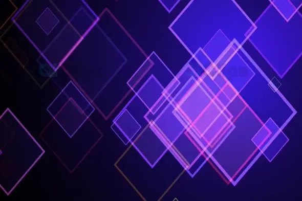 Neon Geometric Squares Background