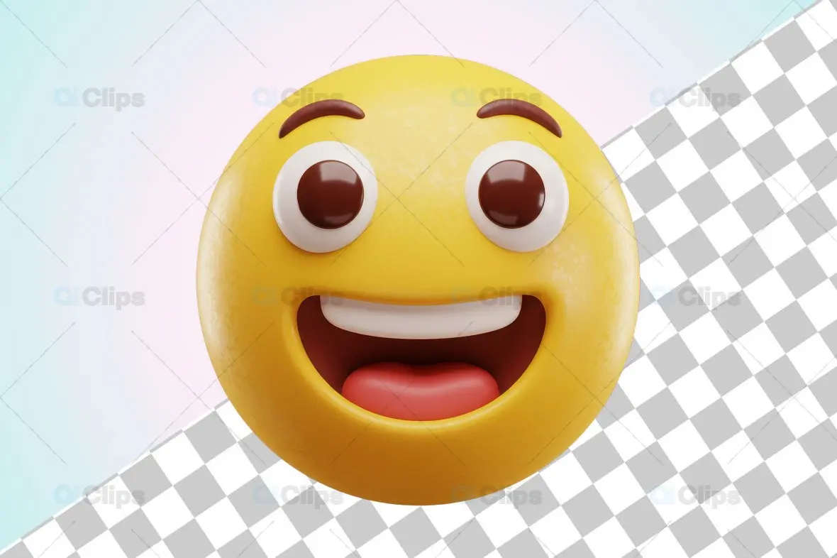 Cheerful Tongue-Out 3D Emoji