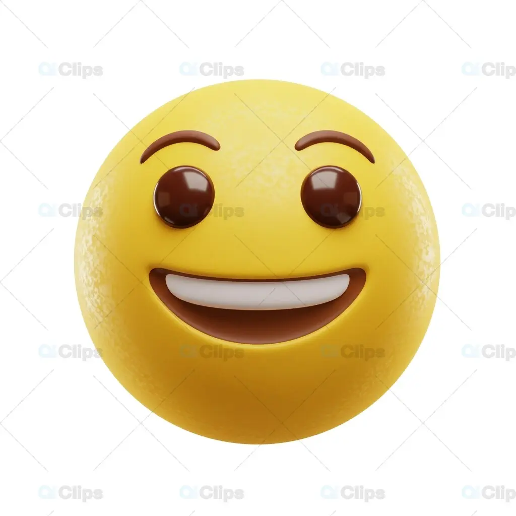 Smiling 3D Emoji Illustration