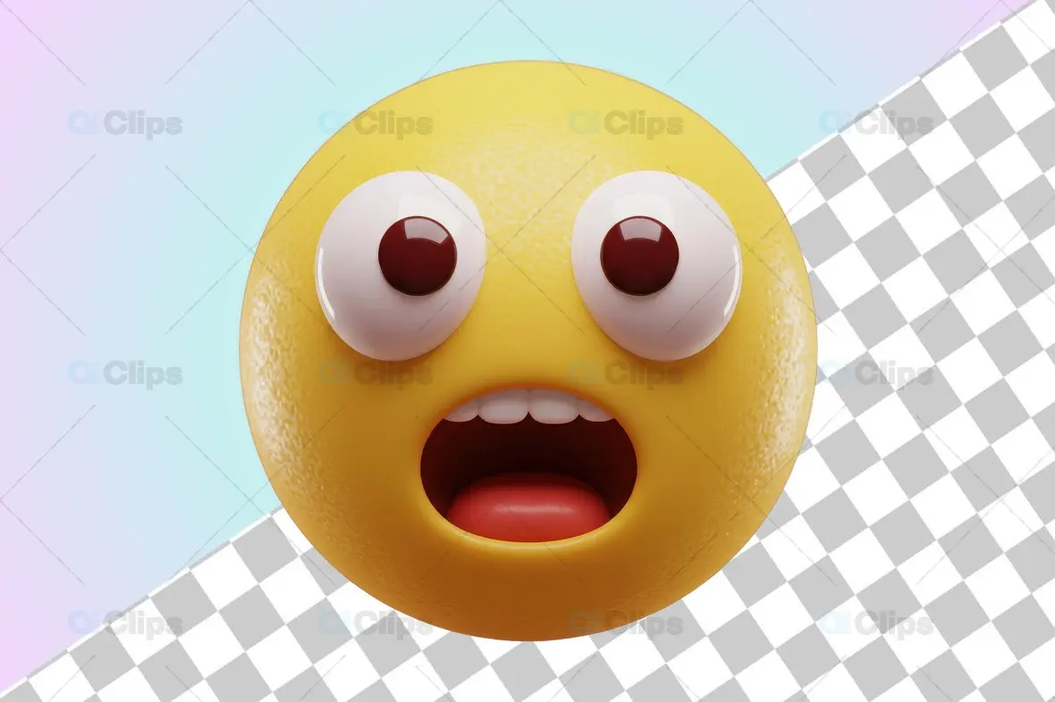 Astonished 3D Emoji