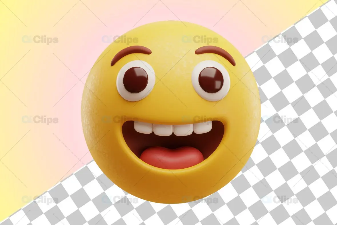 Happy Tongue-Out 3D Emoji