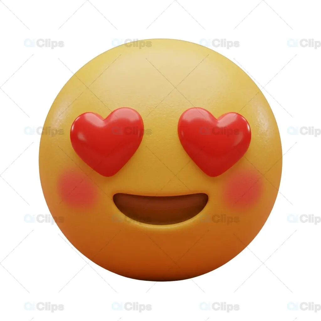 Heart Eyes 3D Emoji