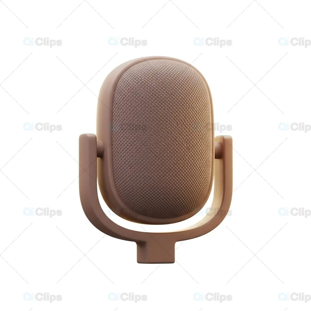 3D Microphone Illustration