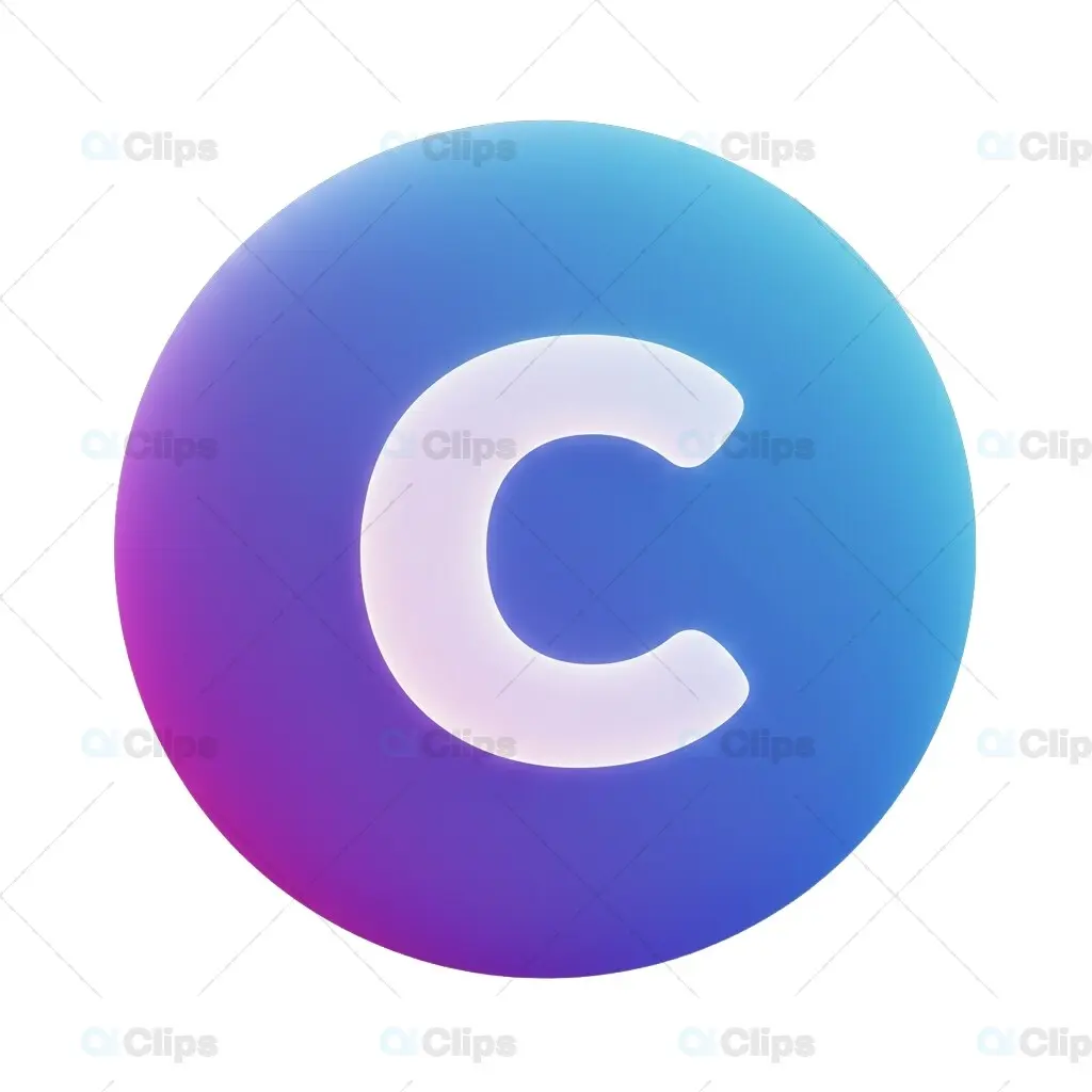 3D Gradient "C" Icon
