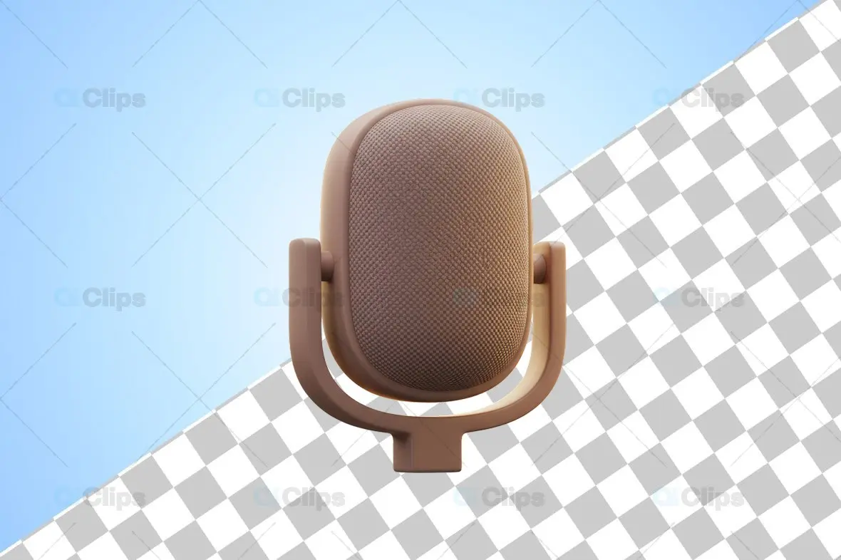 3D Microphone Illustration