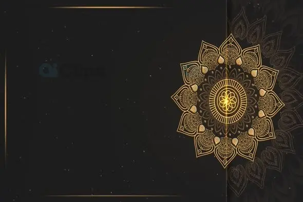 Elegant Mandala Design with Golden Glow Animation