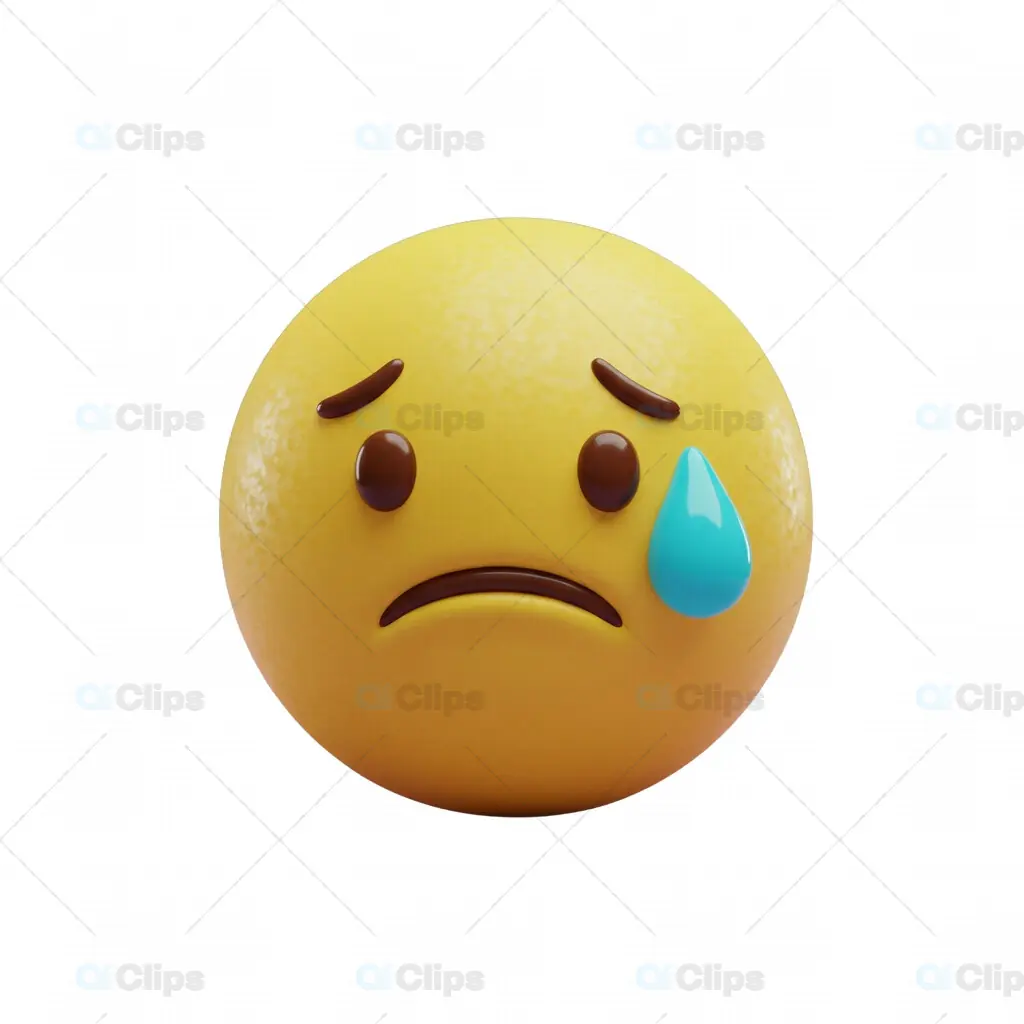 3D Sad Emoji PNG