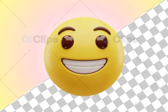 3D Happy Emoji Icon