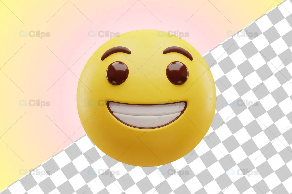 3D Happy Emoji Icon