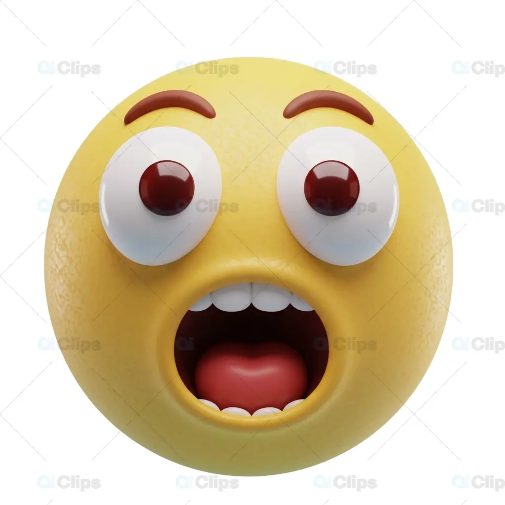 Surprised 3D Emoji