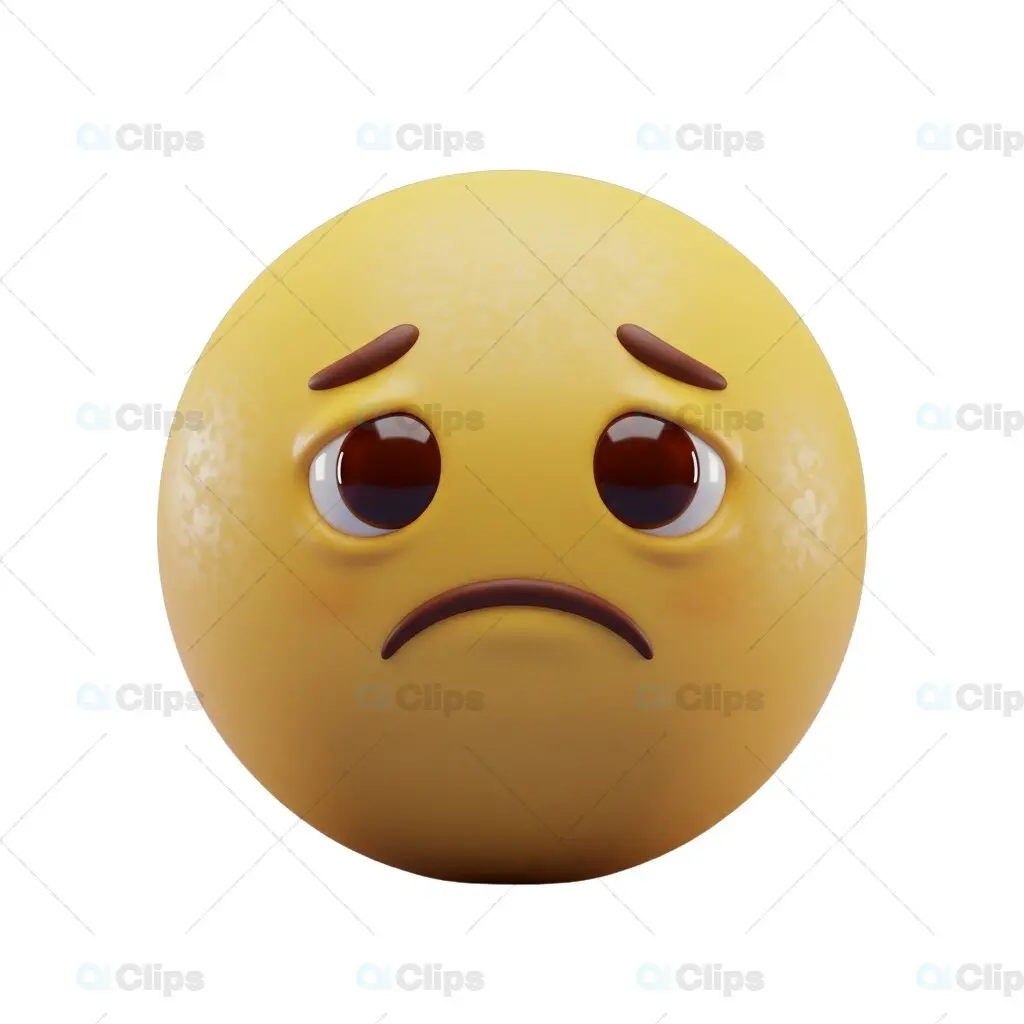Crying Sad Face 3D Emoji