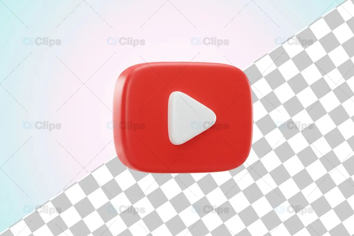 3D Play Button Icon