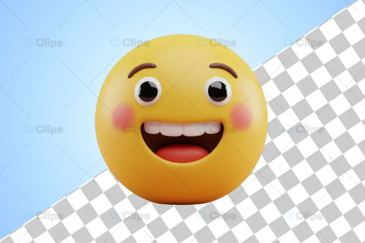 Cheerful Emoji 3D Model