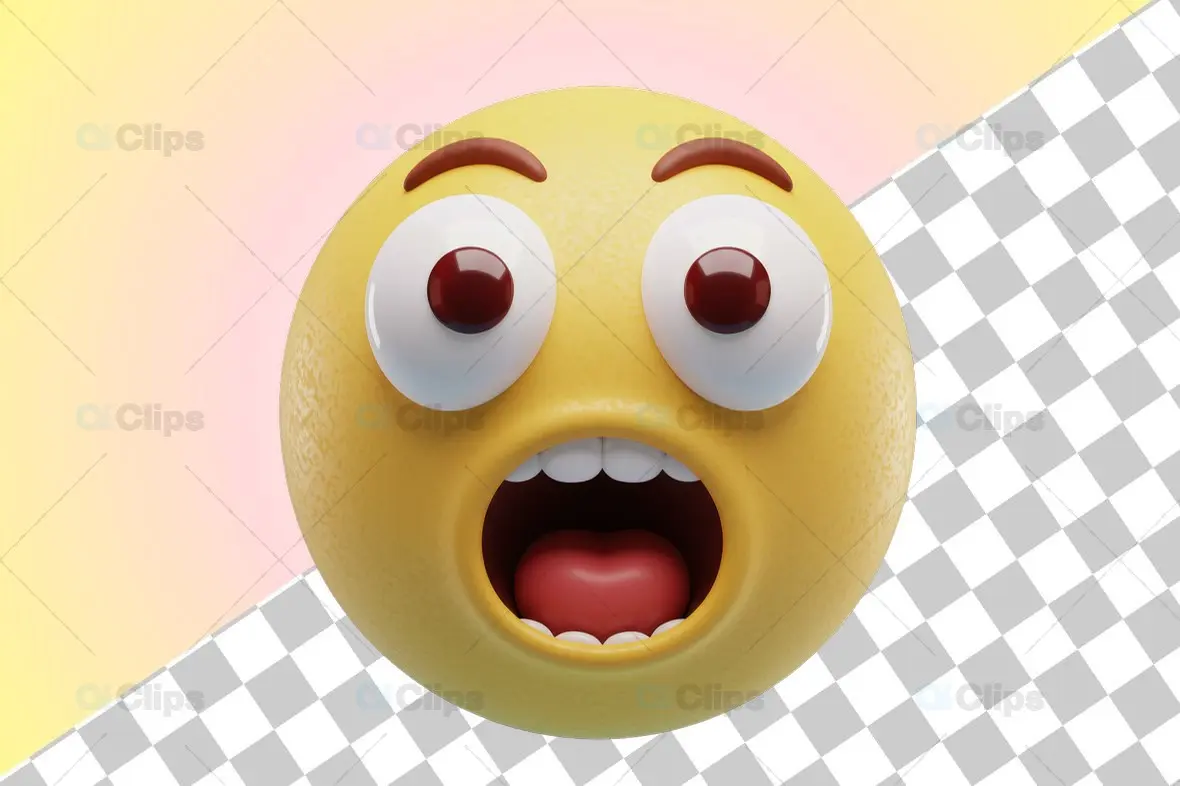Surprised 3D Emoji