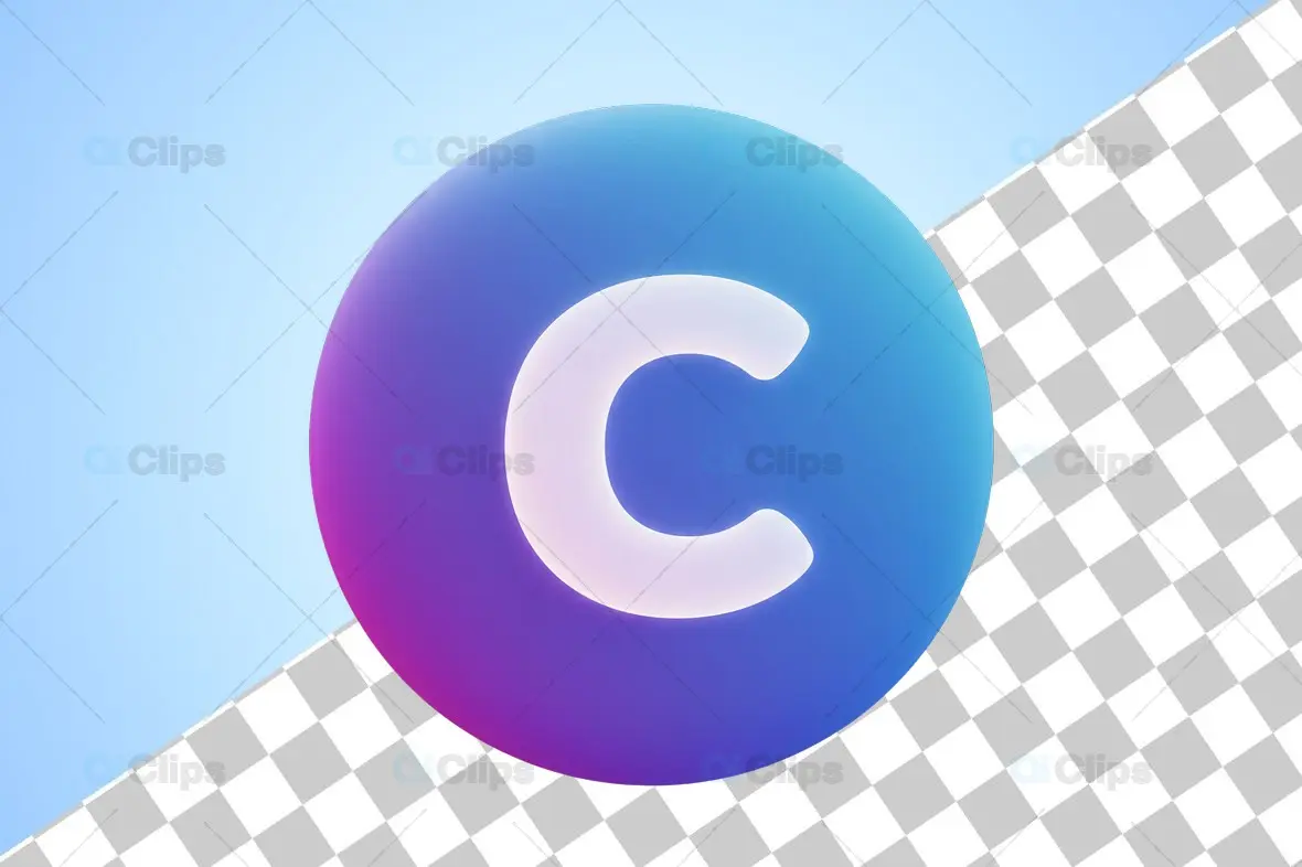 3D Gradient "C" Icon