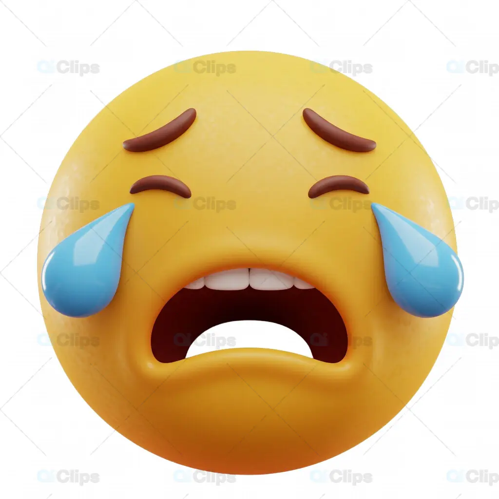 3D Sad Crying Face Emoji