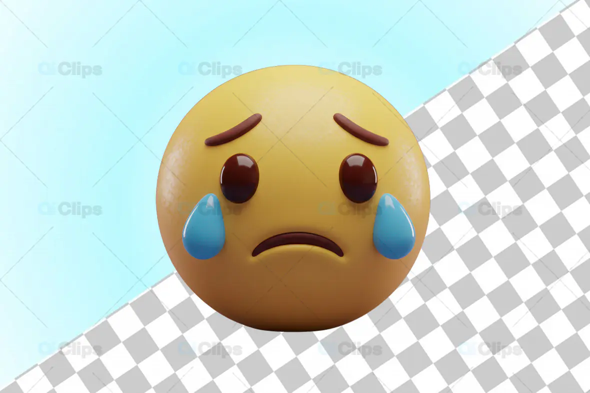3D Crying Face Emoji