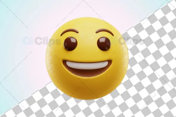 Smiling 3D Emoji Illustration