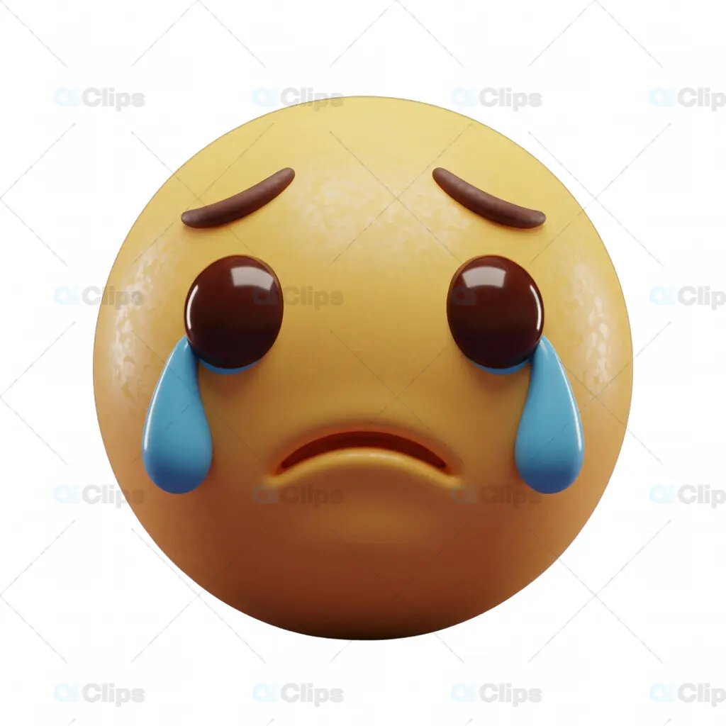 3D Crying Emoji PNG