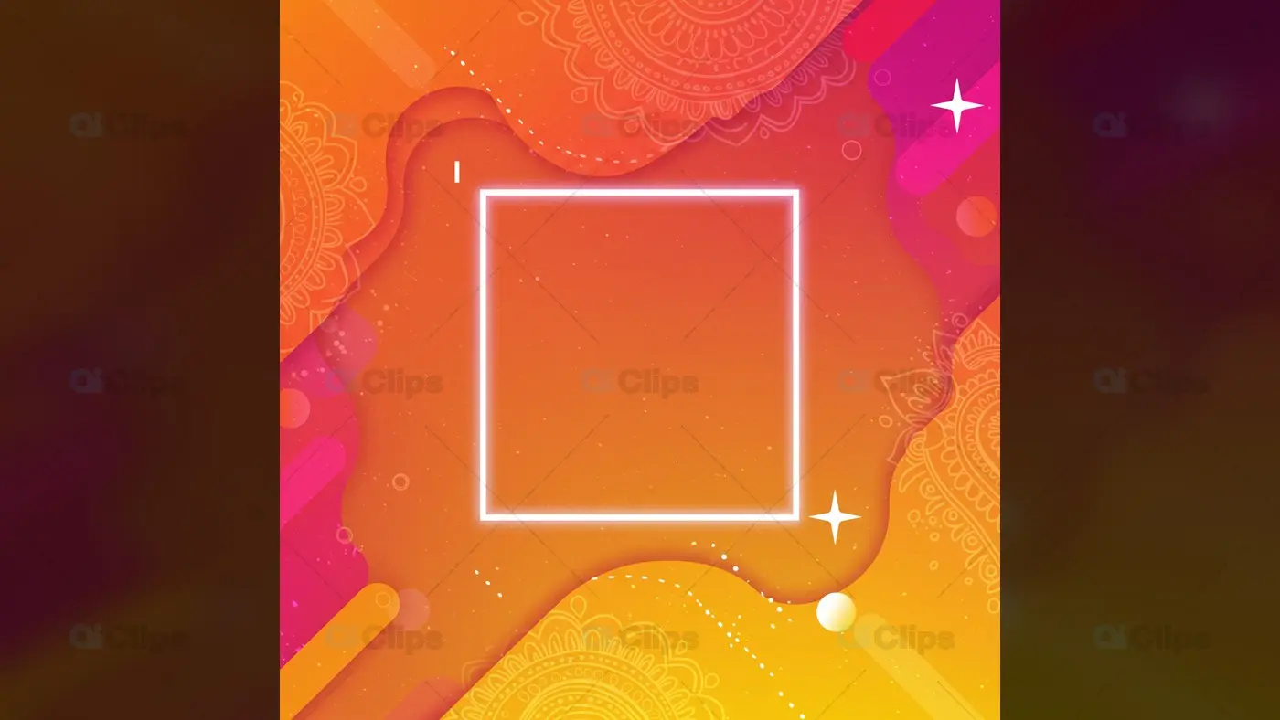Festive Frame Design A Vibrant Decorative Template