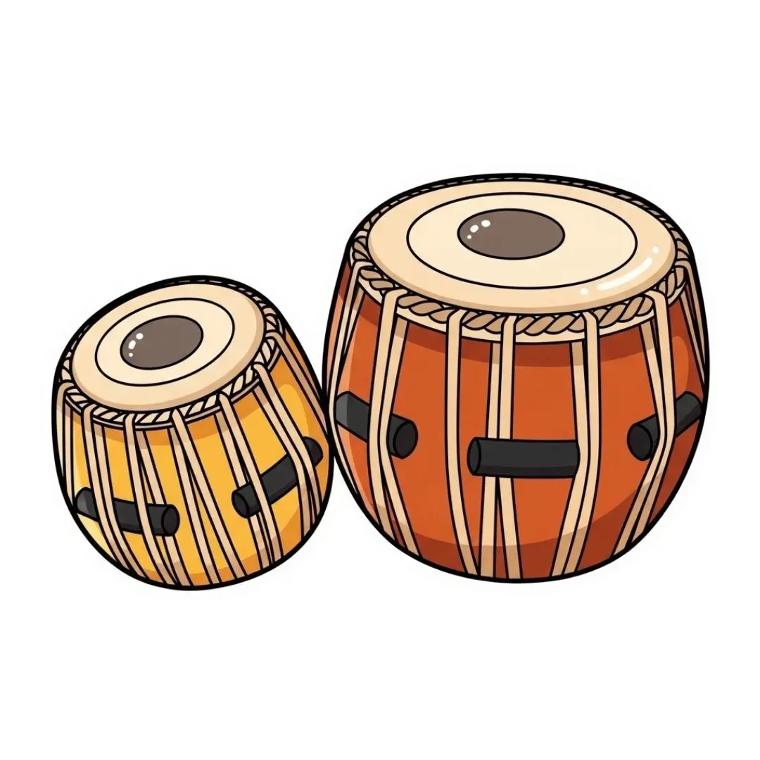 Traditional Indian Tabla Drums Musical Instrument PNG Clipart