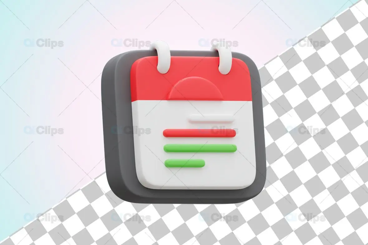 3D Calendar Icon Illustration