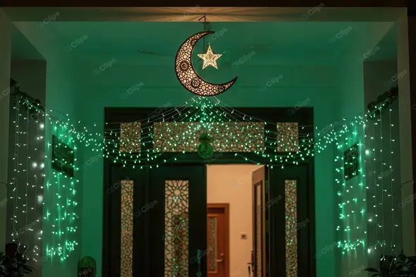Illuminated Festive Entrance Decor