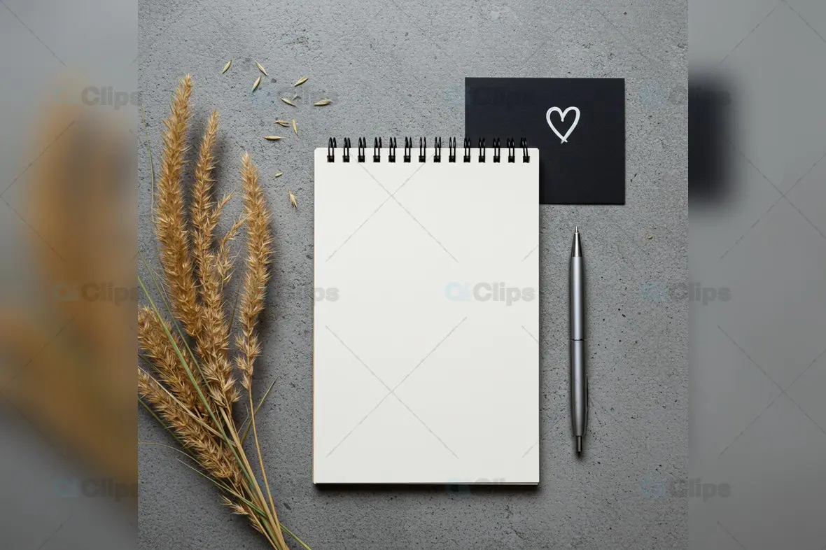 Elegant Instagram Mockup with Notebook and Pen